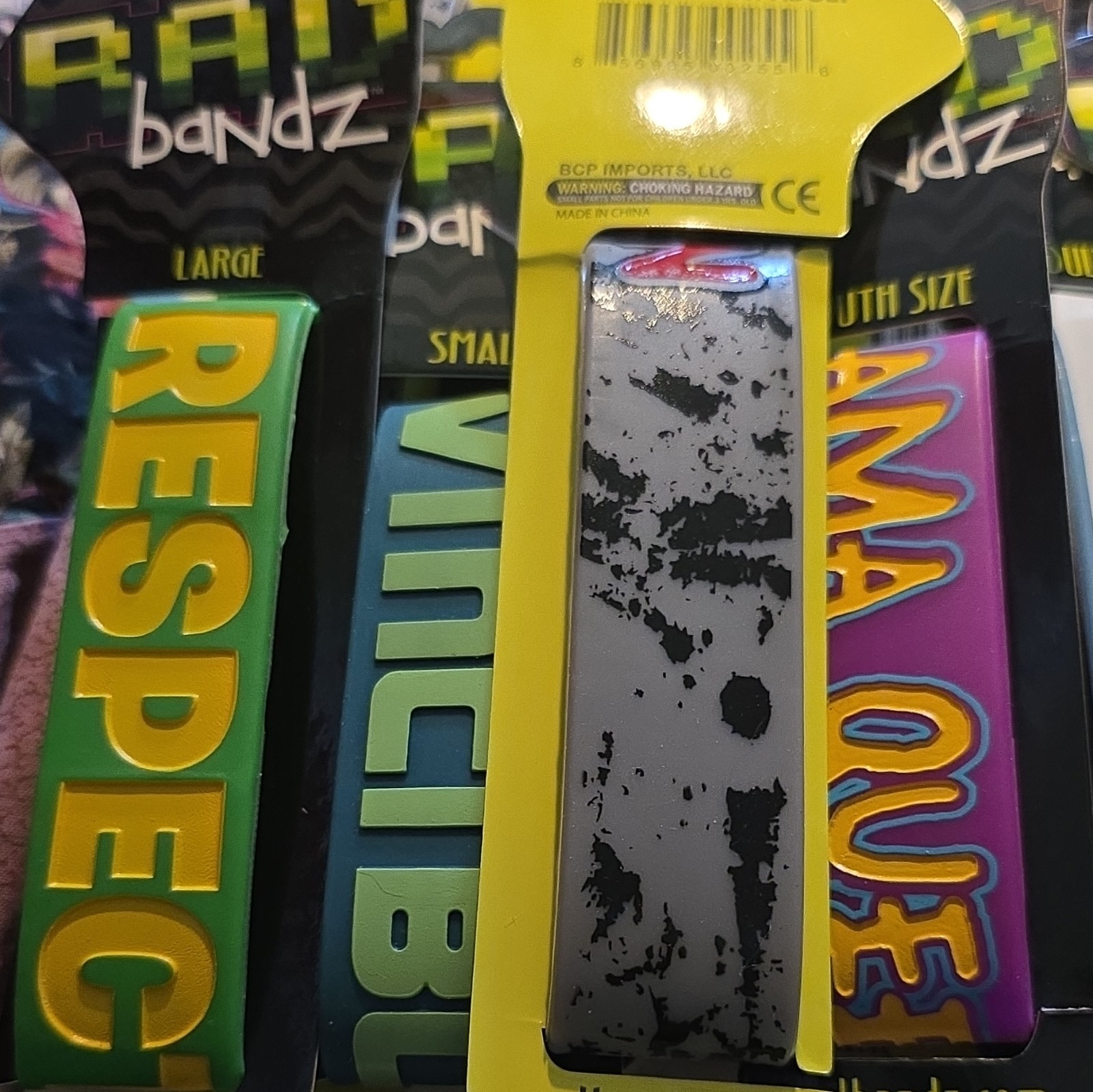 Rad Bandz Multicolor Silicone Bangle Bracelet Lot – Respect, Vincible, More