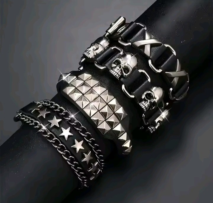 Gothic Bracelet Collection Spider Skull Bat Skeleton Witch Punk Adjustable Gift