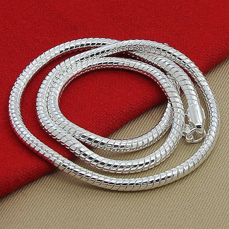 3mm Snake Chain Necklace 8 Inch 20cm Silver Gold Tone Unisex Wedding Jewelry