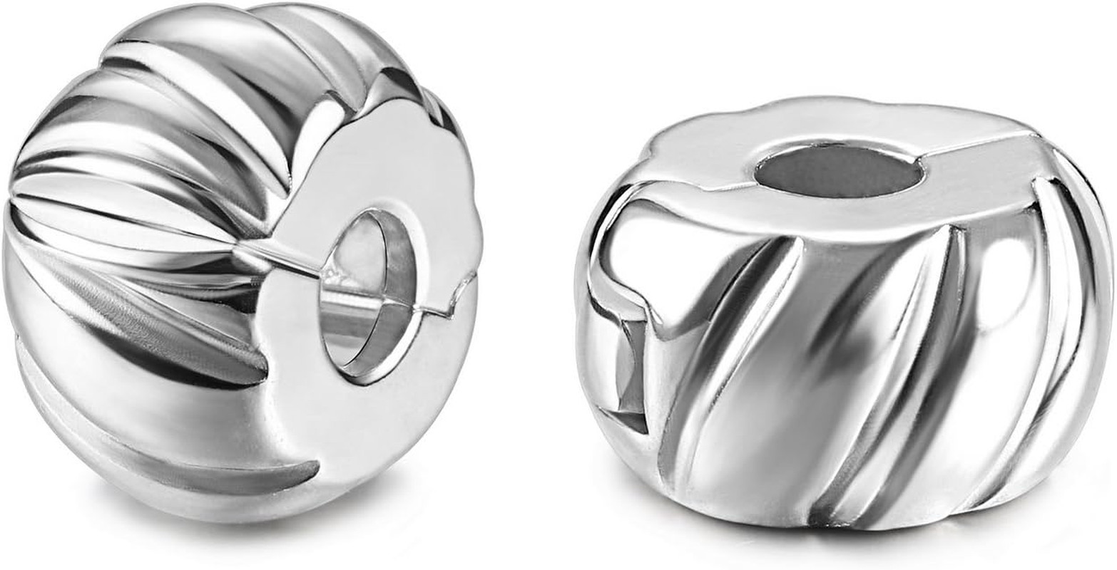 Clip Spacer Charm for Bracelet Clip Lock Stopper Bead Spacer European Openable B