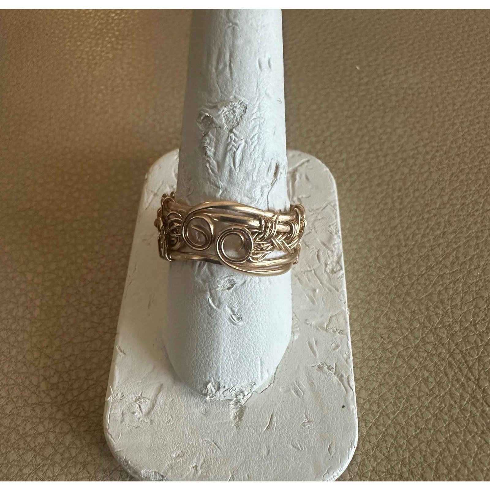 Wire Wrapped Elegant Ring made of 14k Gold Fill Ring size 10