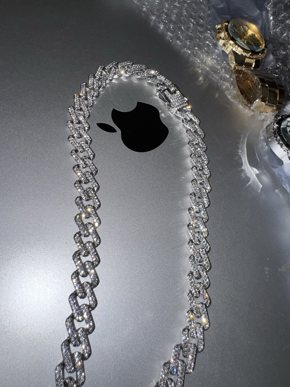 Approx. 22” Iced Cuban Link Necklace & 7” Bracelet Set | Heavy Silver-Tone!