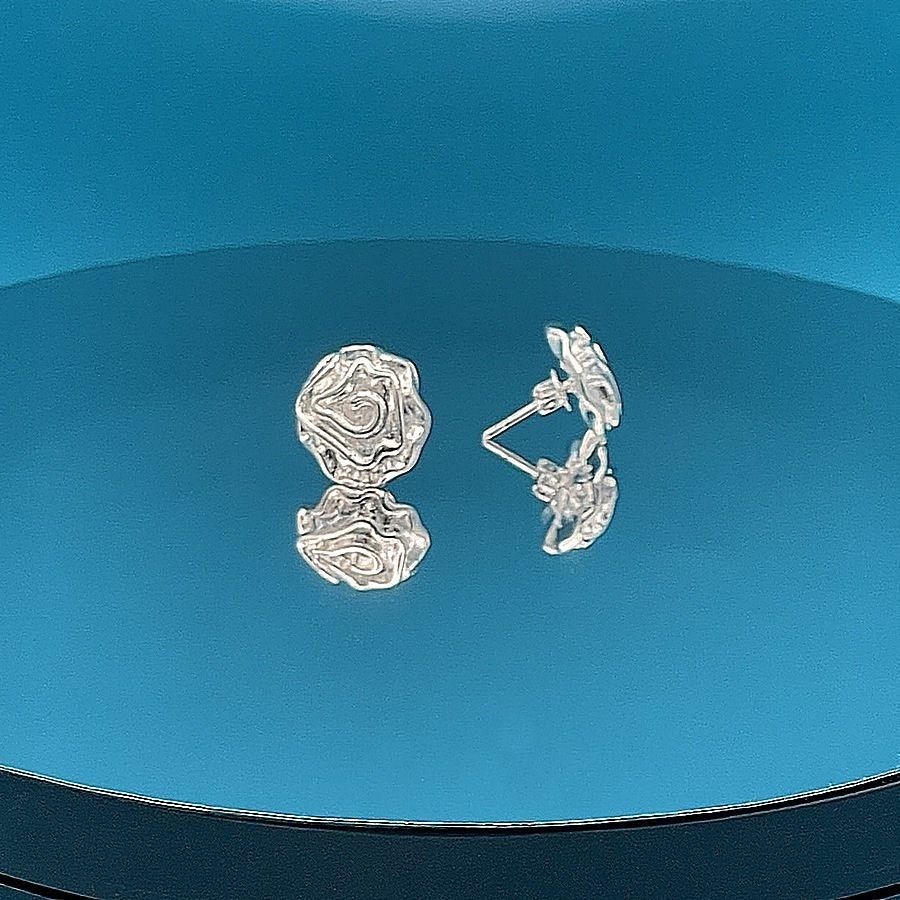 Alisha Cupcake Dreams Abstract Flower Art Sterling Silver Earrings Gift Packaged