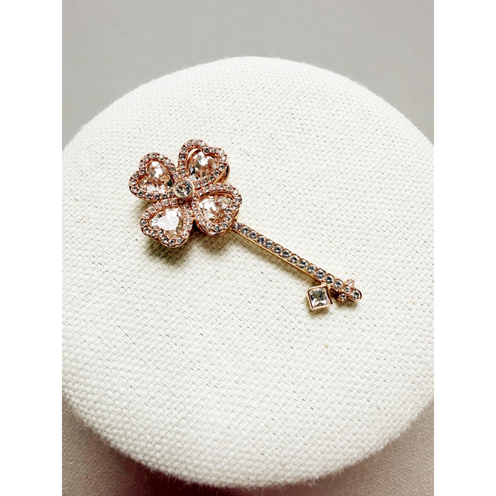 Swarovski Rose Gold Deary Key Pendant Crystal