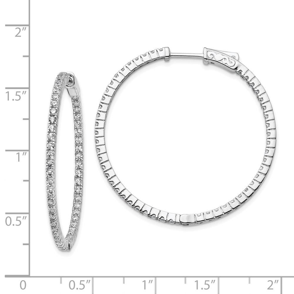 Sterling Shimmer Sterling Silver Rhodium-plated 100 Stone 1.6mm CZ In and Out