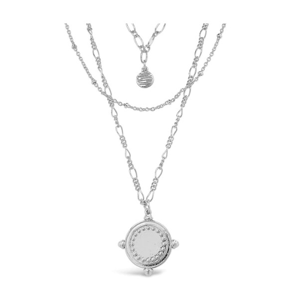 Sterling Forever – Three Layer Medallion Necklace – Retail $82