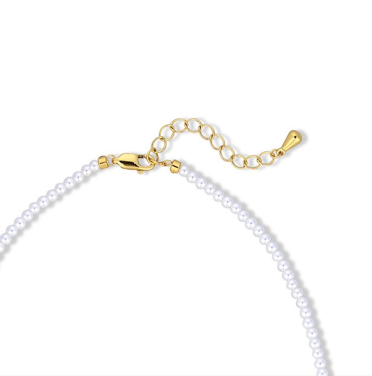 Pearl Crystal Pendant Necklace Flower Charm 18K Gold Plated Monet Garden Style