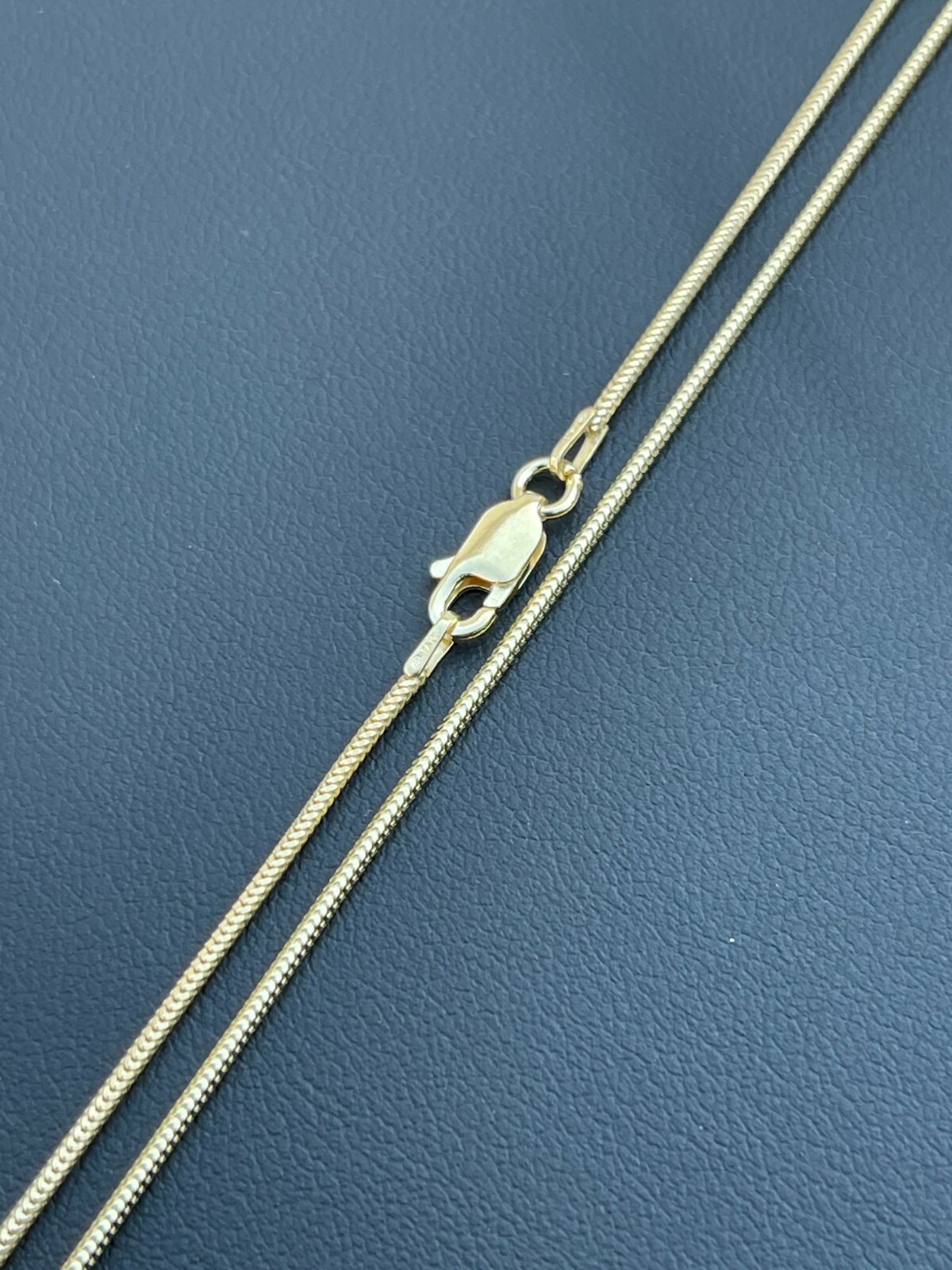 14k Gold Plated Solid 925 Sterling Silver Snake Chain Necklace 14-30″ 1.5mm