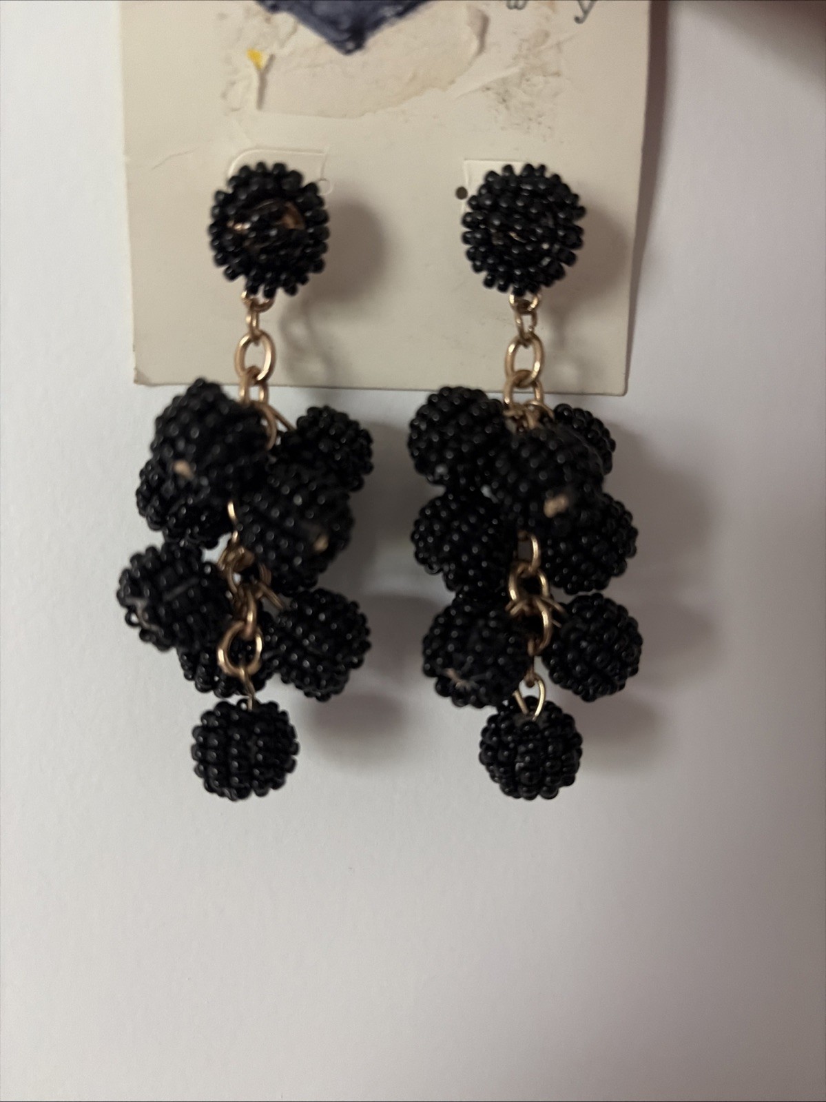 Brand New Black Earrings Nickel Free By a.n.d Light Weight
