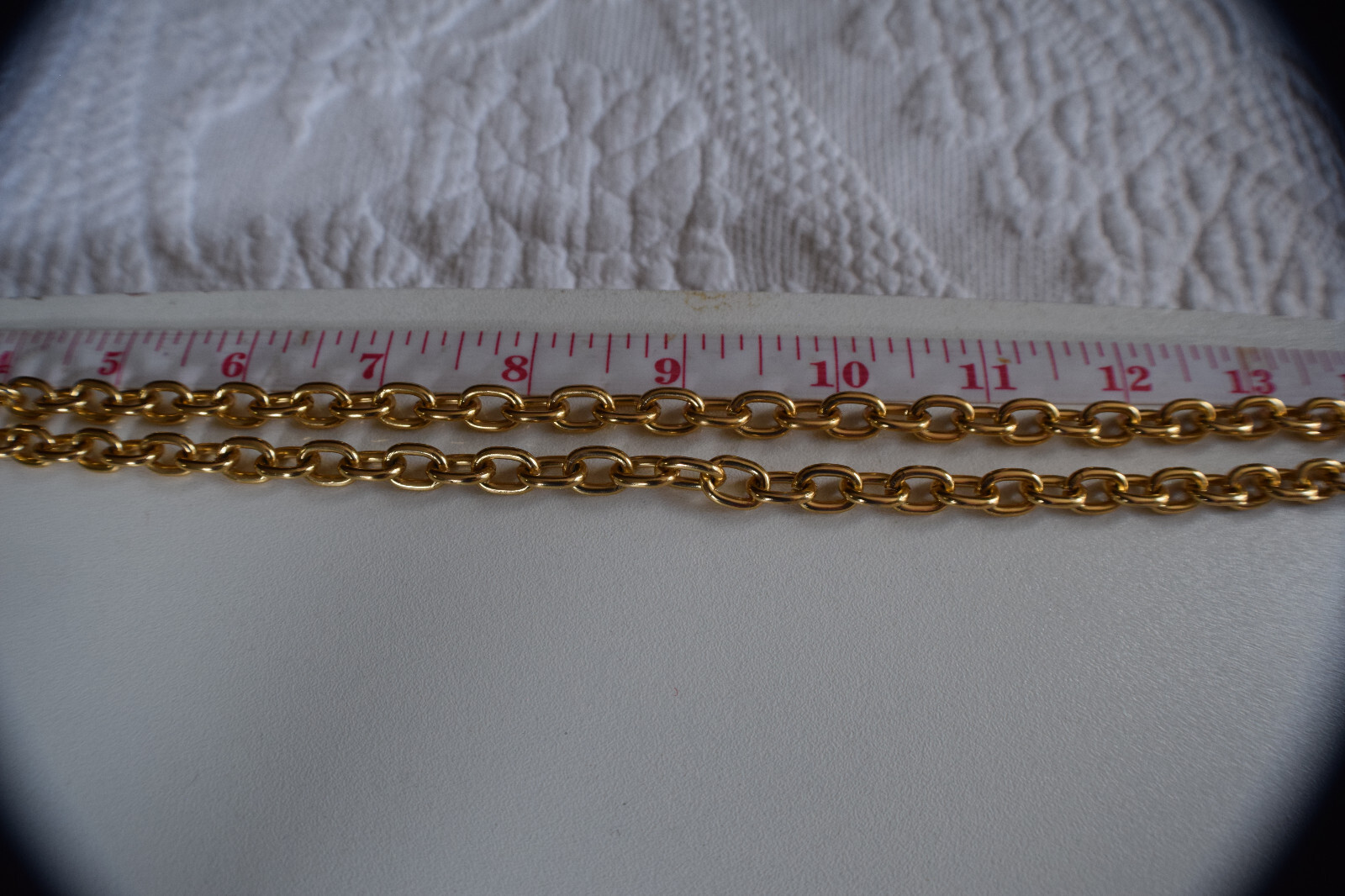 Amazing Gold Tone Long Necklace with Hook and ball Closure 32″
