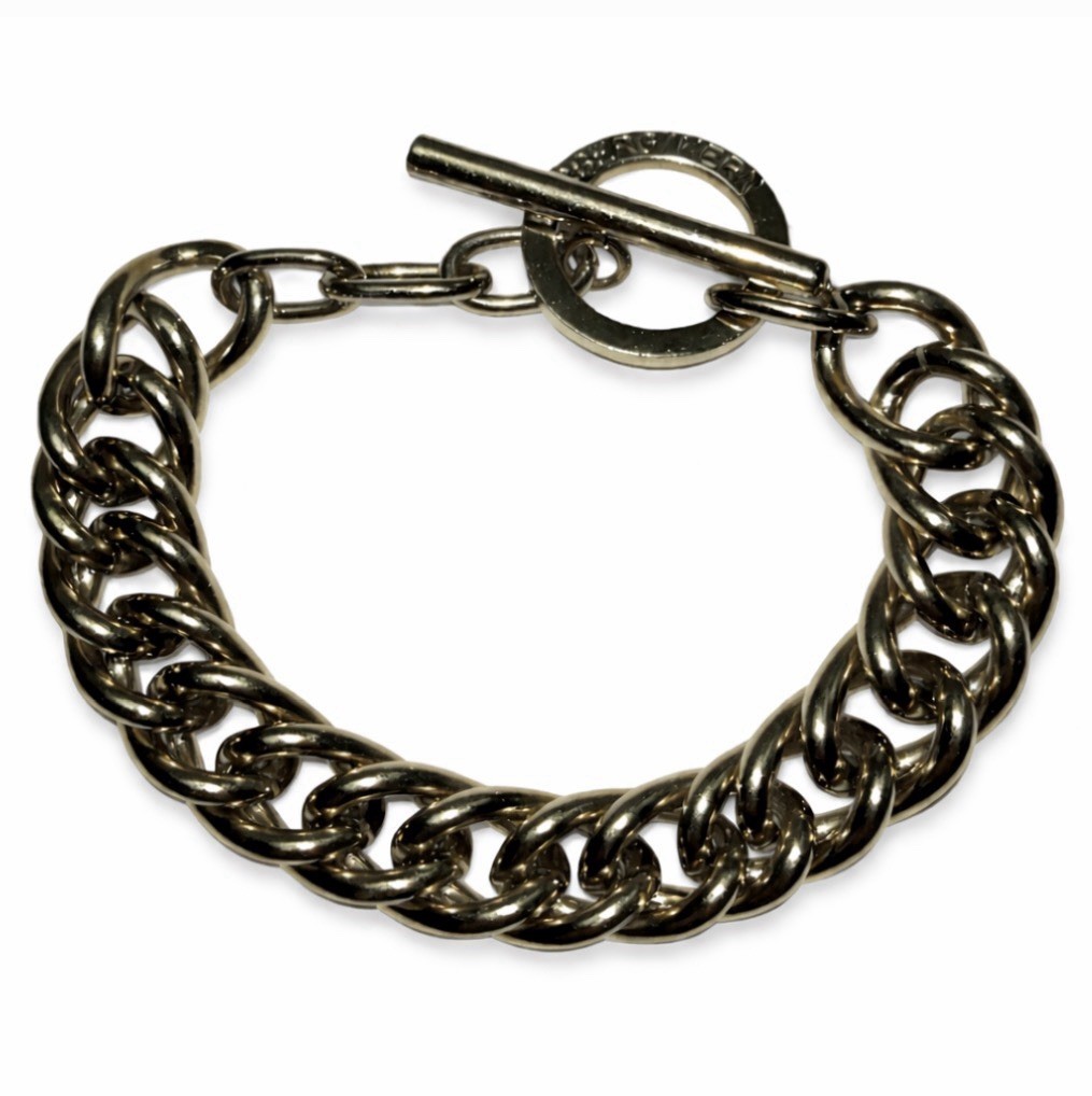 Dyrberg & Kern Gold Tone Chunky Toggle Bracelet | Danish Designer Jewelry