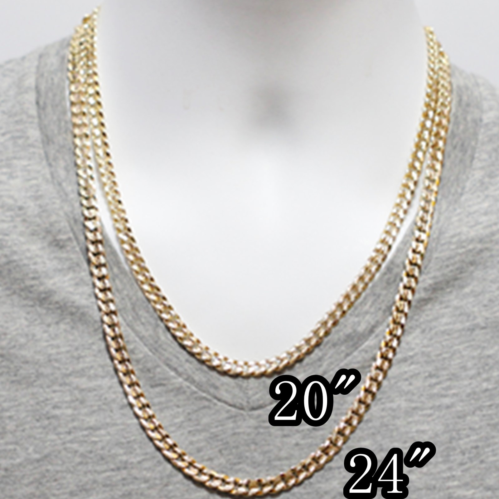 8″20″24″30″14K GOLD PLATED CUBAN LINK CHAIN NECKLACE 6.5mm 29g 35g 44g IP117