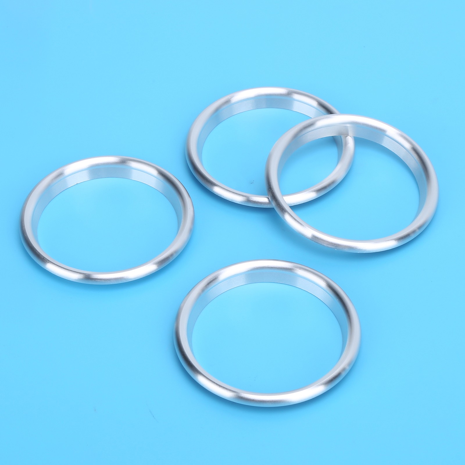 4pcs Silver Aluminum Alloy Air Outlet Ring For 2014-2019 TFTB