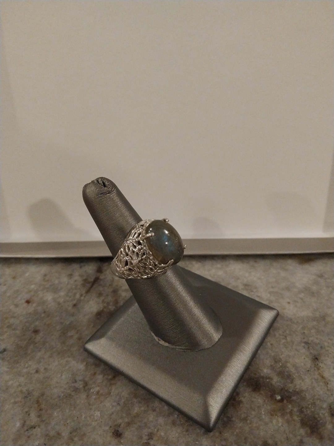 Karis Malagasy Labradorite Butterfly Ring in Platinum Bond (Size 6.0) 10.50 ctw