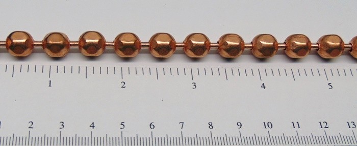 Bulk COPPER BALL CHAIN Statement Size 9.5mm Round + Faceted Bead 5 ft to 25 feet