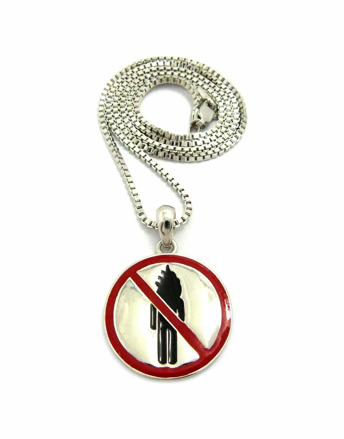 Hip Hop Iced Travis Scott Rodeo Pendant & 2mm 24″ Box Chain Necklace