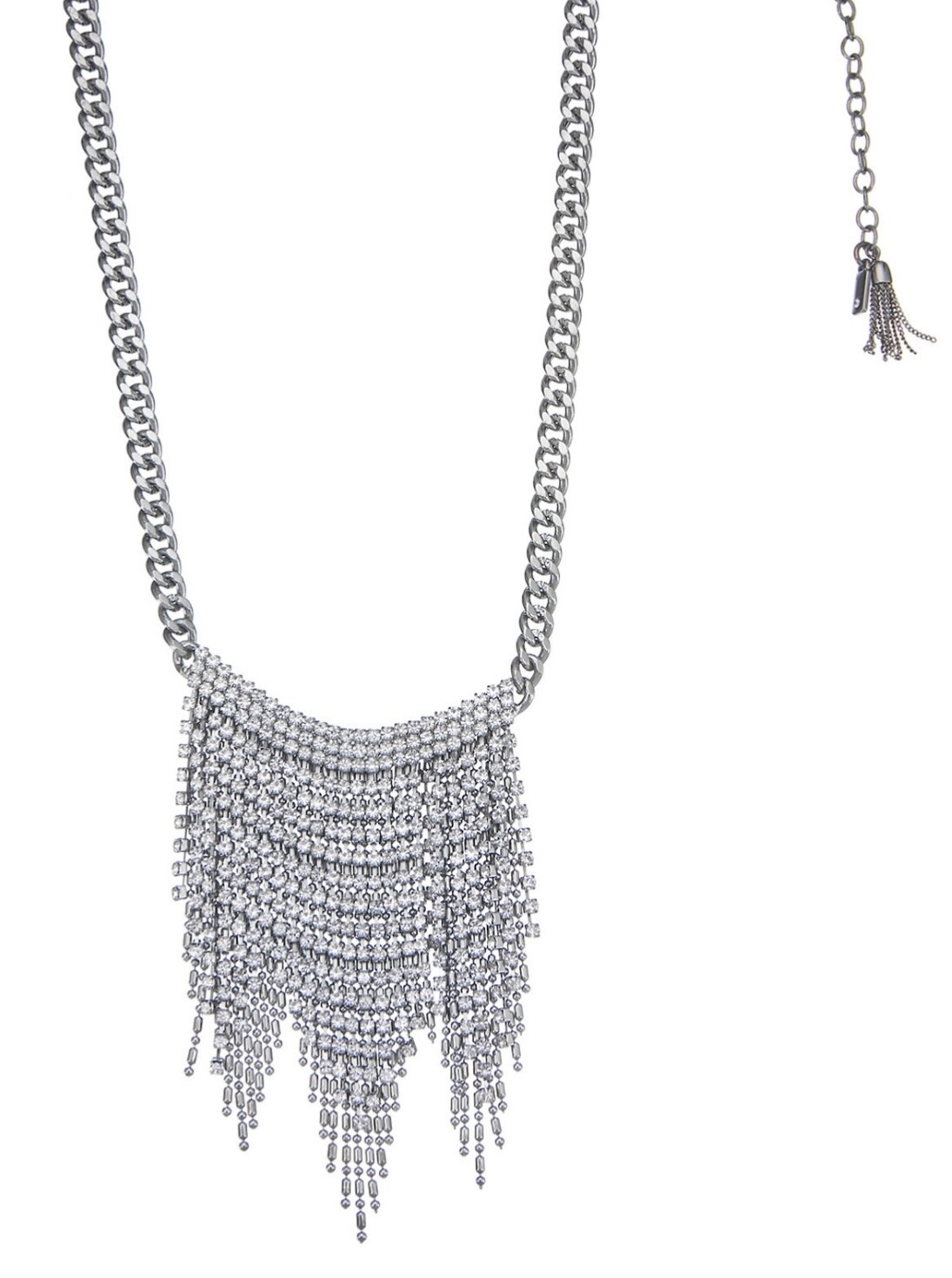Simply Vera Wang Simulated Crystal Fringe Bib Pendant Necklace – Rock Chic
