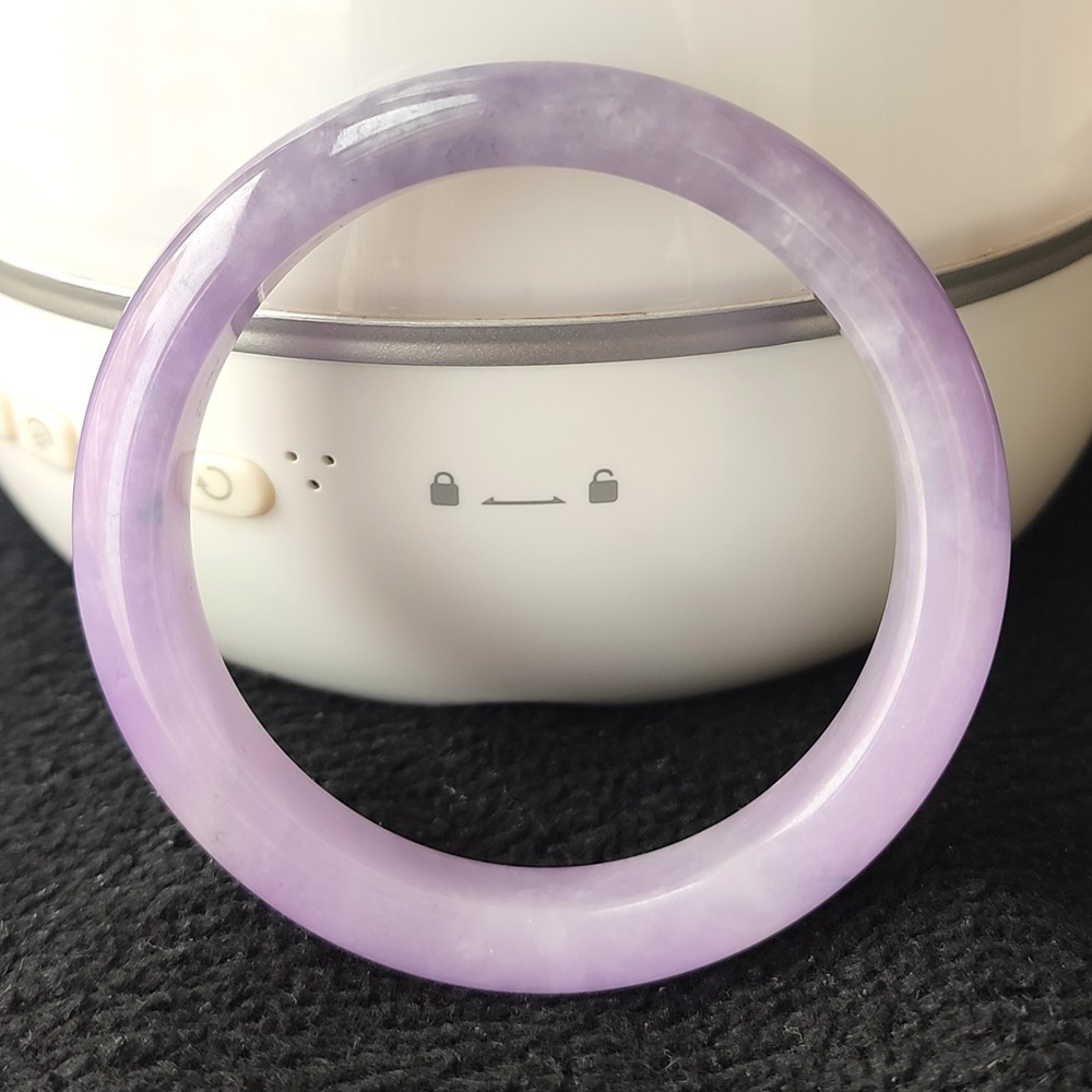 Certified Grade A Lavender 59mm Natural Burma Jade jadeite Bangle Bracelet