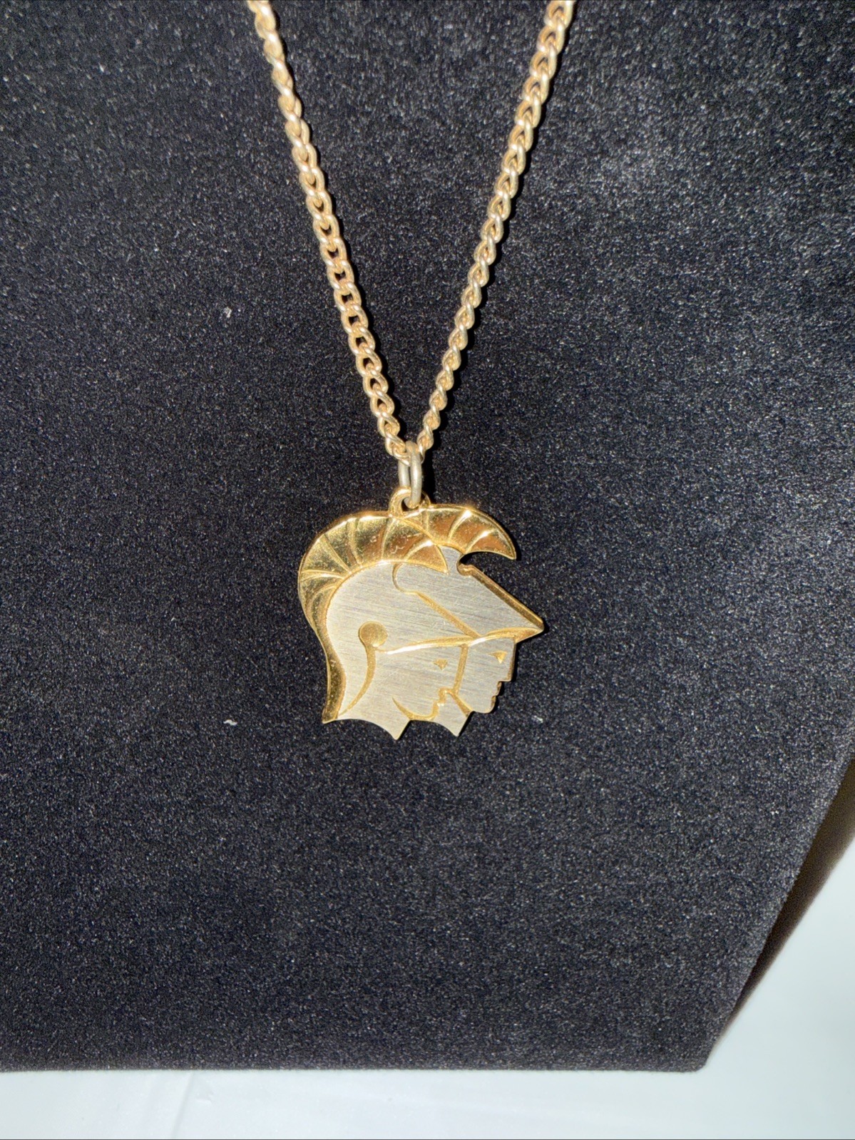Gemini Pendant On Gold Tone Chain.