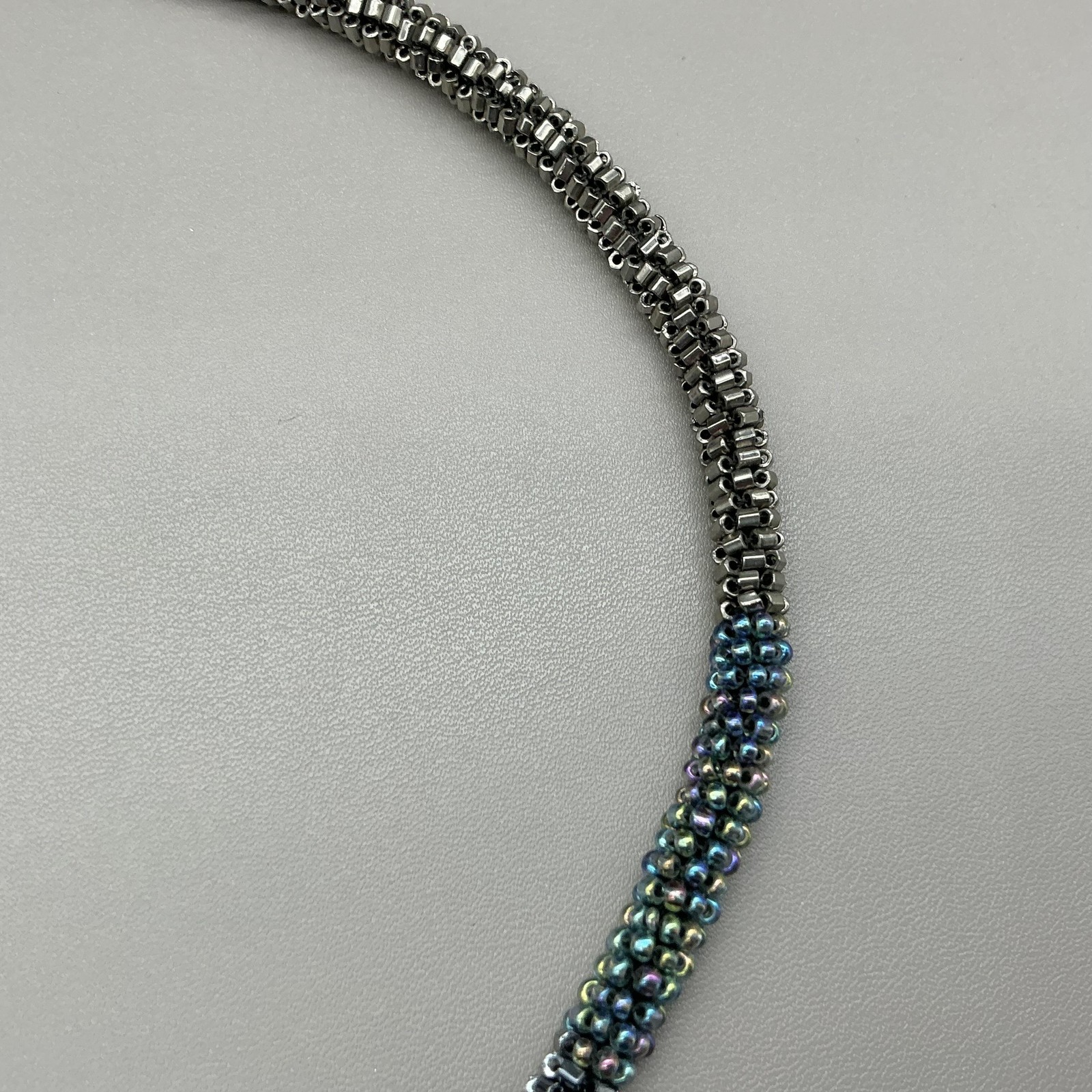 LOFT Necklace Multicolor Beaded Tassel Fringe Long Pendant Statement Jewelry