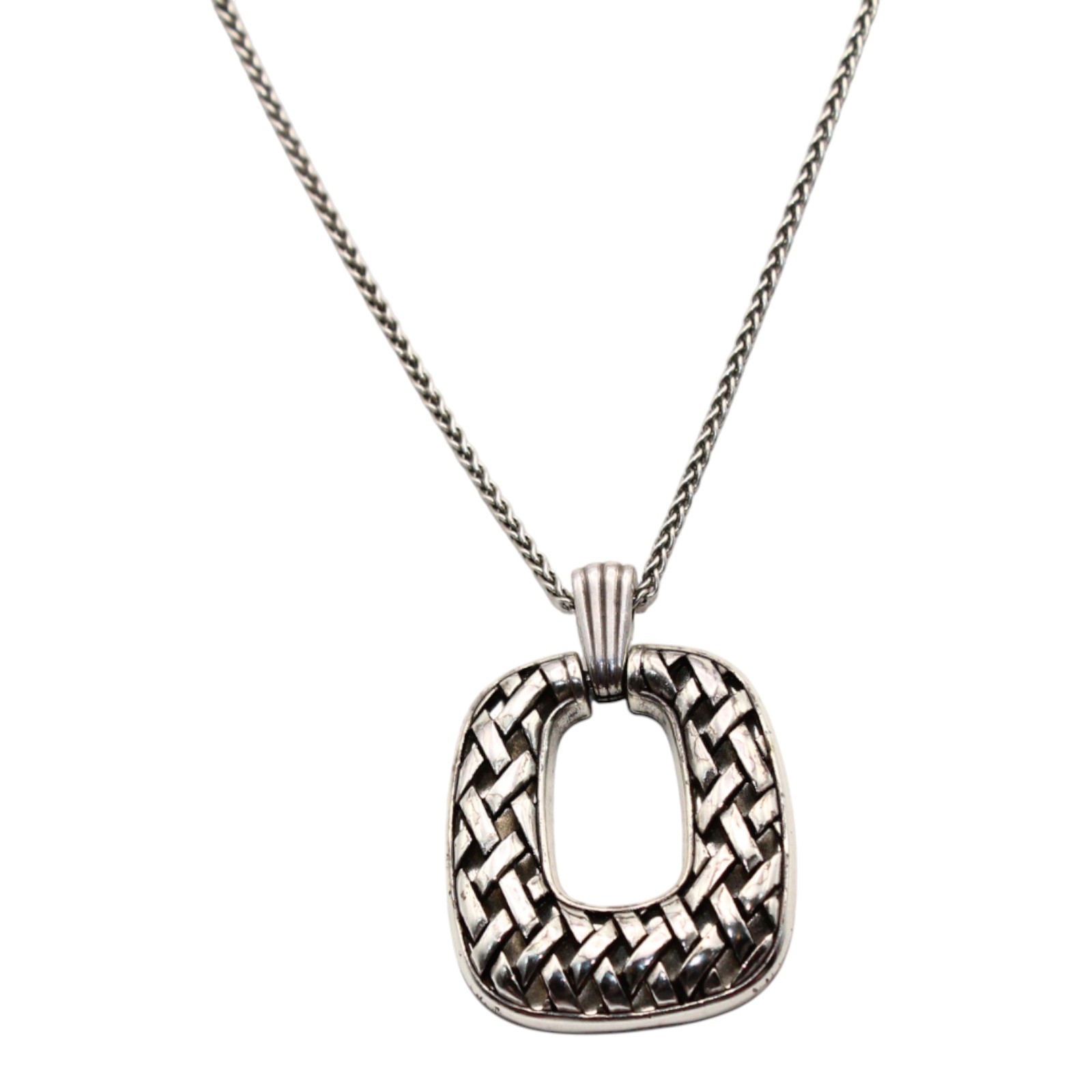 Brighton Antika Weave Silver Pendant Necklace