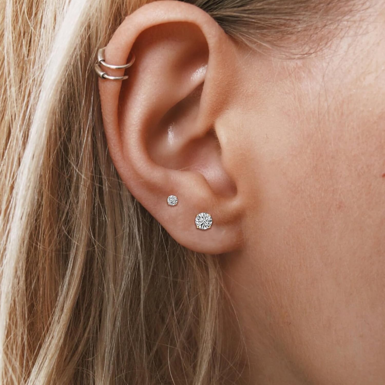 Multipack of Flat Back Cartilage Earrings – Perfect for Sensitive Skin