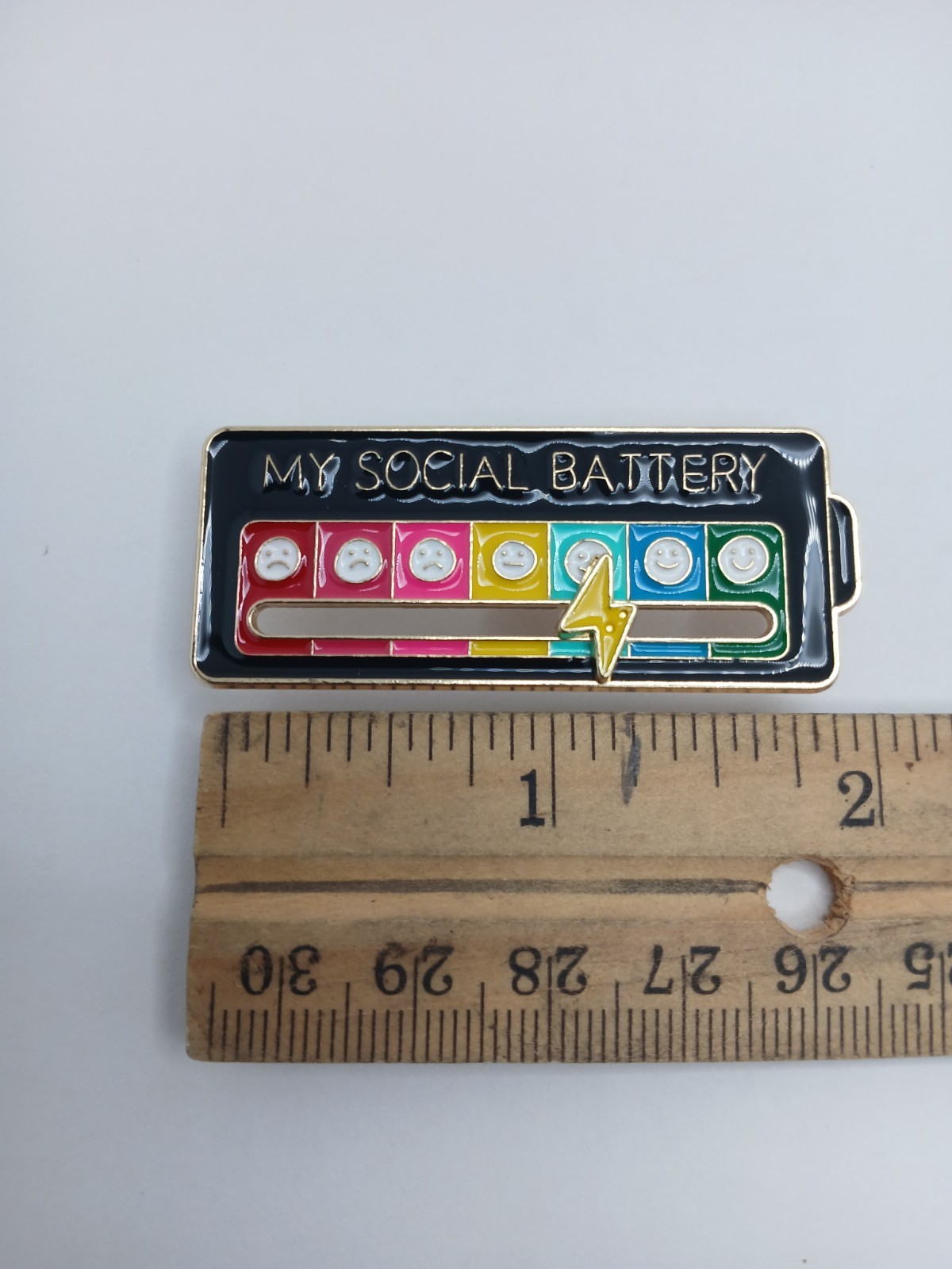 Social Battery Slider Pin Set 2 Interactive Mood Tracker Funny Introvert Gift