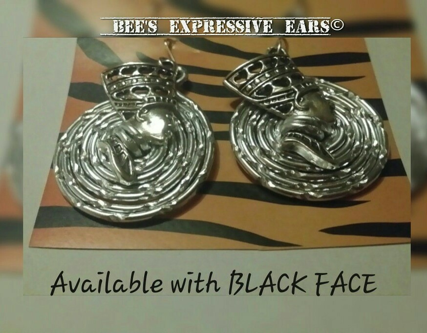 3.5cm Tight spiral 👑Nefertiti Earrings *plain face* by BEE’S EXPRESSIVE EARS