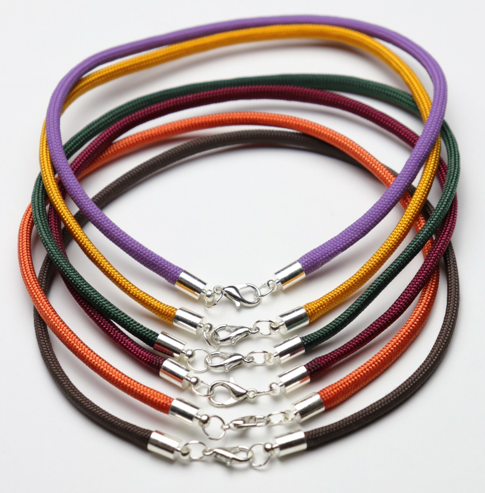 Braided Necklace Choker Bracelet Anklet Necklace Silver Lobster clasp Unisex USA