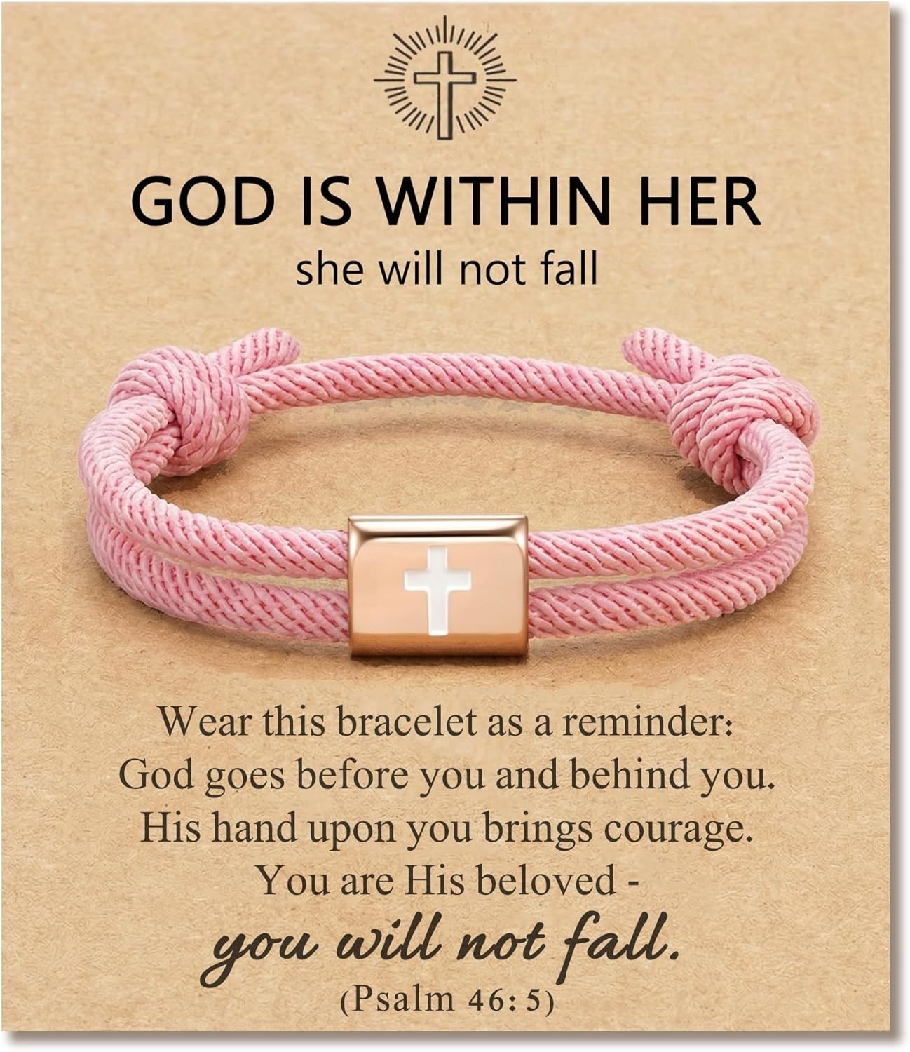 Cross Bracelet for Girls, Adjustable Bracelet Baptism Confirmation First Comm…