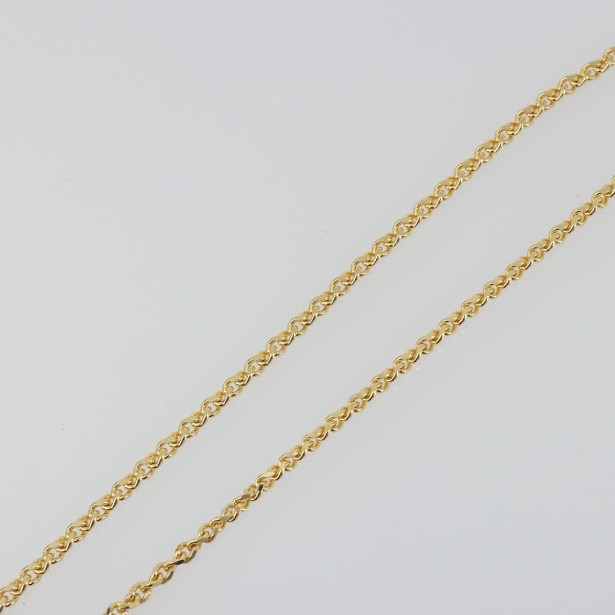 SAINT LAURENT Necklace Metal Gold Tone Auth bs35794