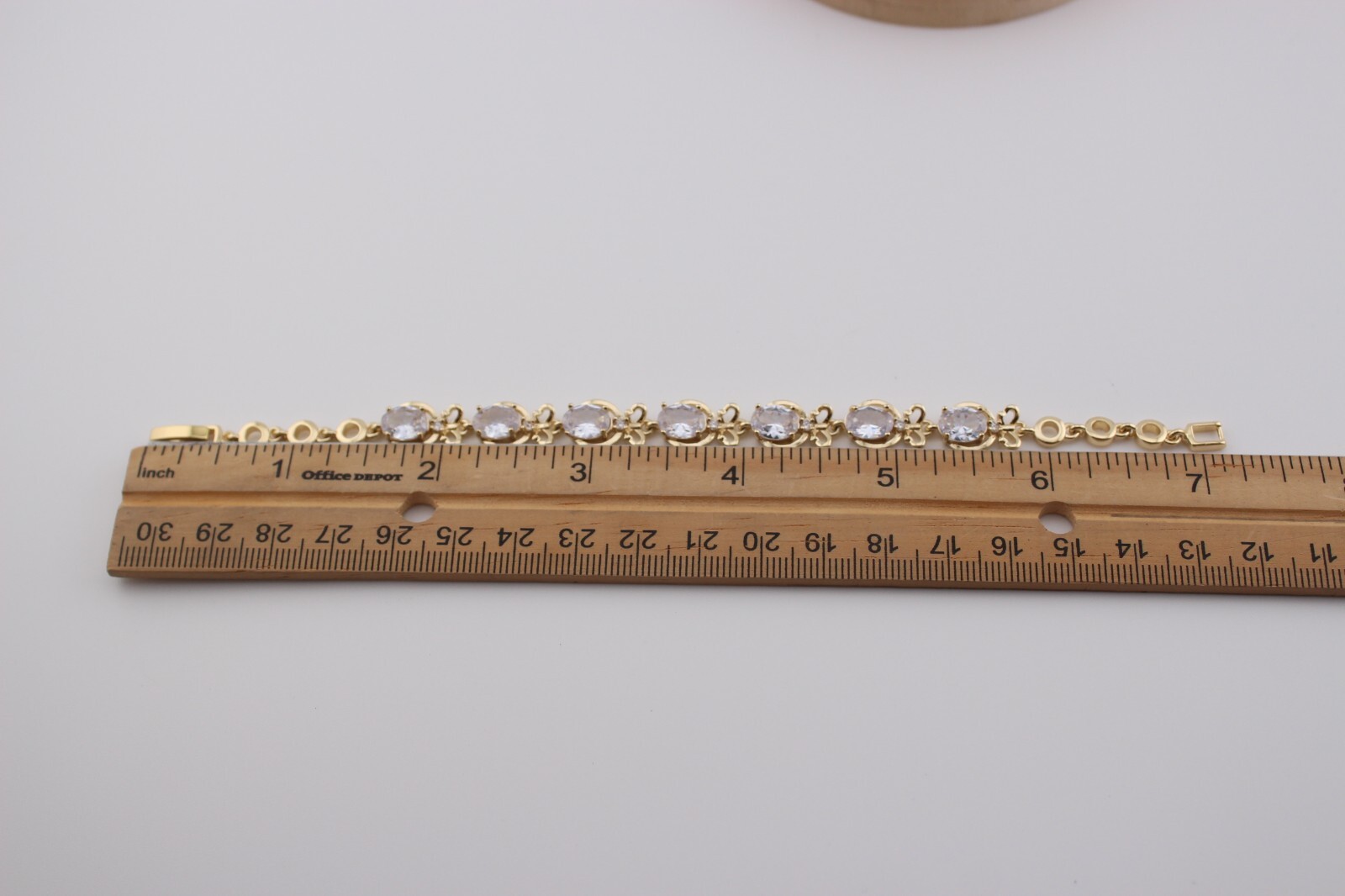 Lot 3 gold plate stainless steel and glass bracelets 7.25-7.75″ extenders includ