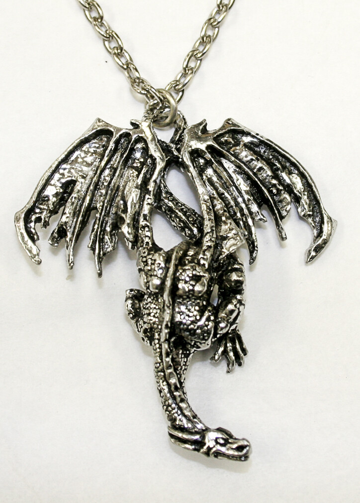 Alchemy Gothic “DRACONIS” DRAGON Pendant Necklace P107