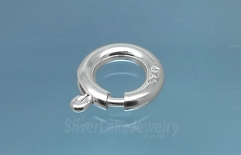 925 Sterling Silver Spring Ring Clasp Bail Connector Attach Charms Pendants 7mm