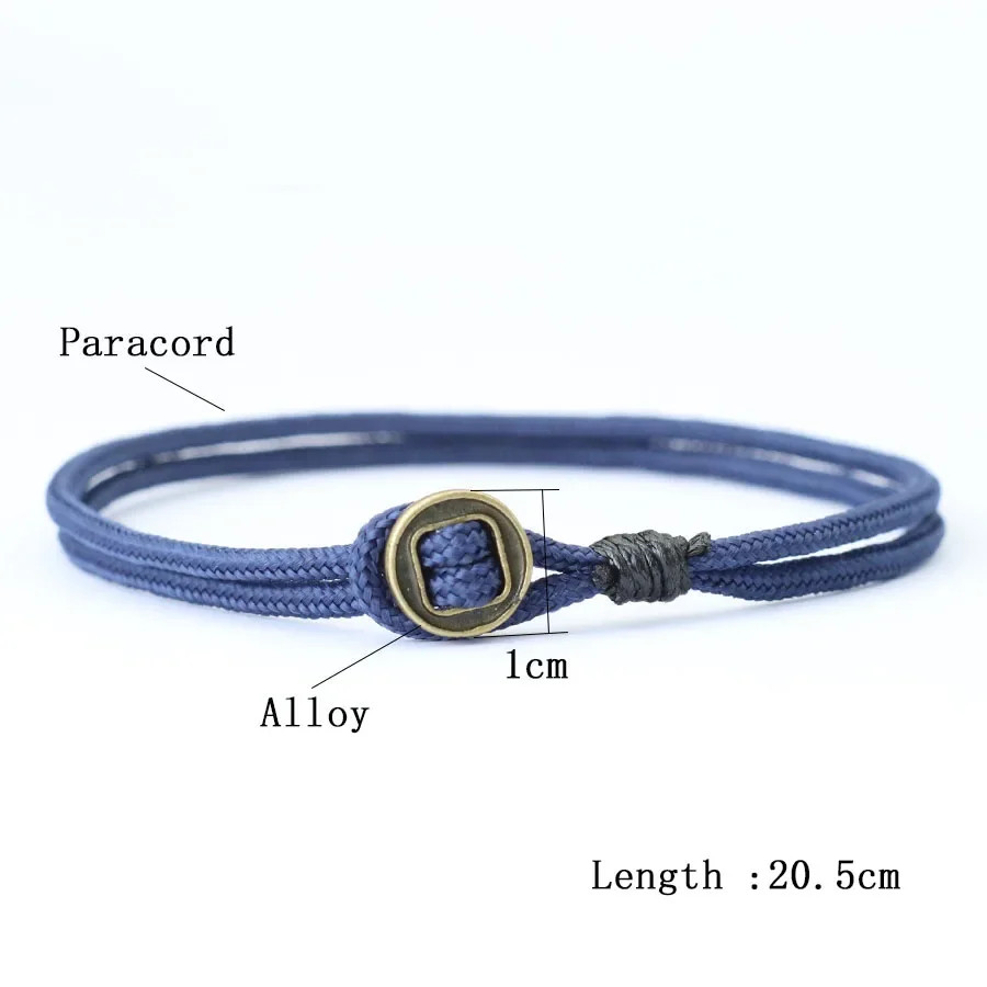 NEW Novel Mens Bracelet With String Handmade Duoble Cord Braslet Easy Hook Wrap!