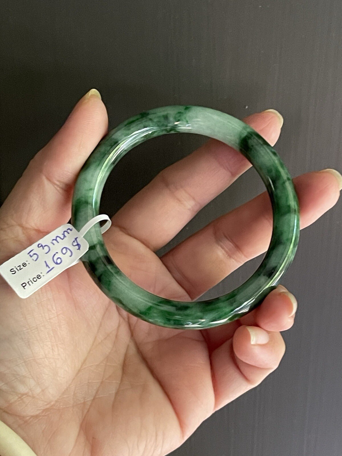 Natural Jade Bracelet Size 53mm Vòng Cẩm Thạch Cẩm Thạch Natural