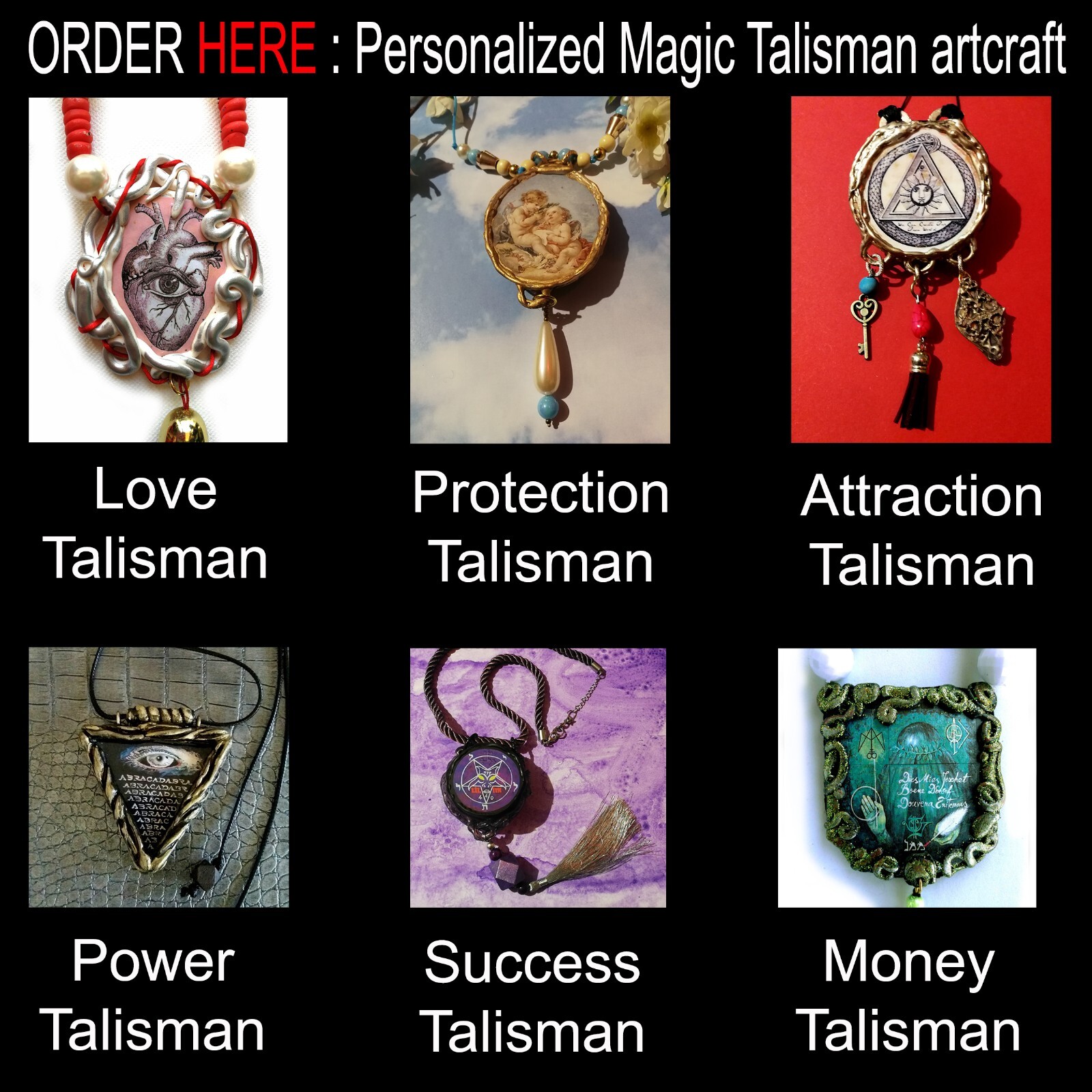 Black Magic Force Dark Gothic Jewelry Punk Chunky Necklace Amulet Pendant Moloch