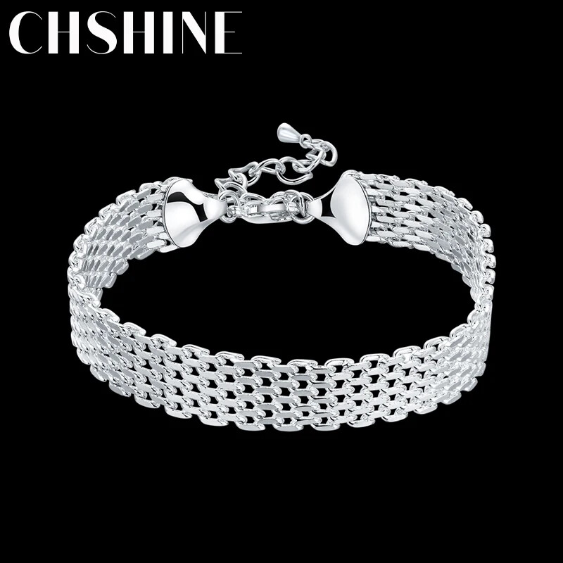 CHSHINE 925 sterling silver Bracelets Exquisite fashion weaving chain Jewelry