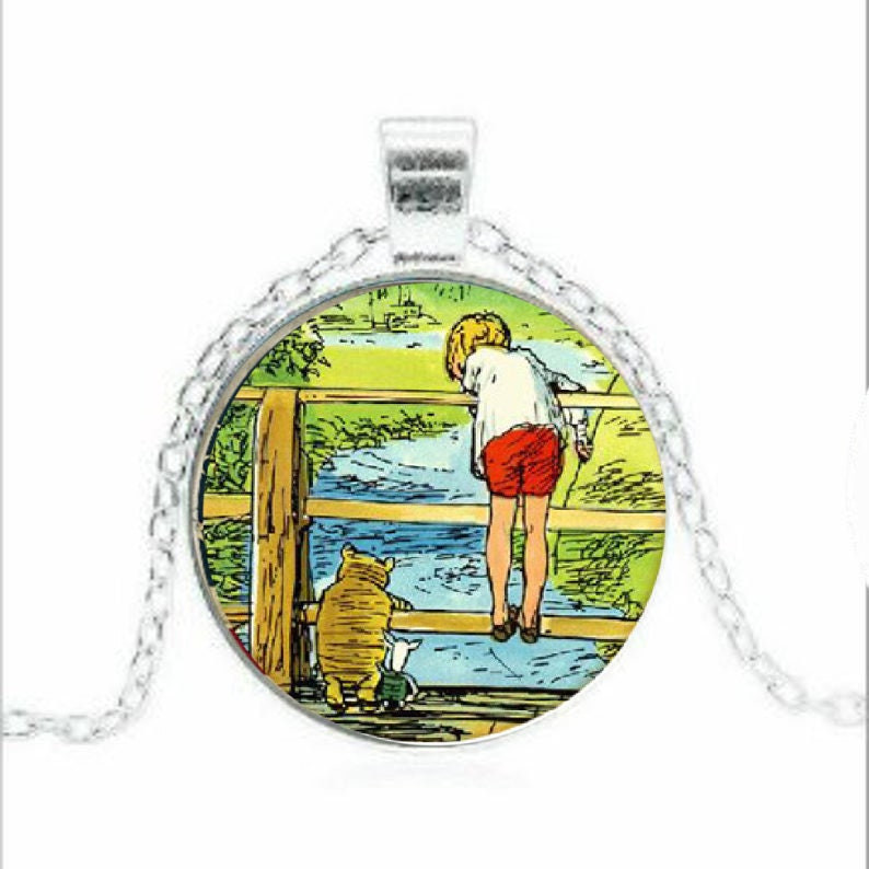 Winnie The Pooh Piglet Christopher Robin Pendant Necklace Friendship Gift Winnie