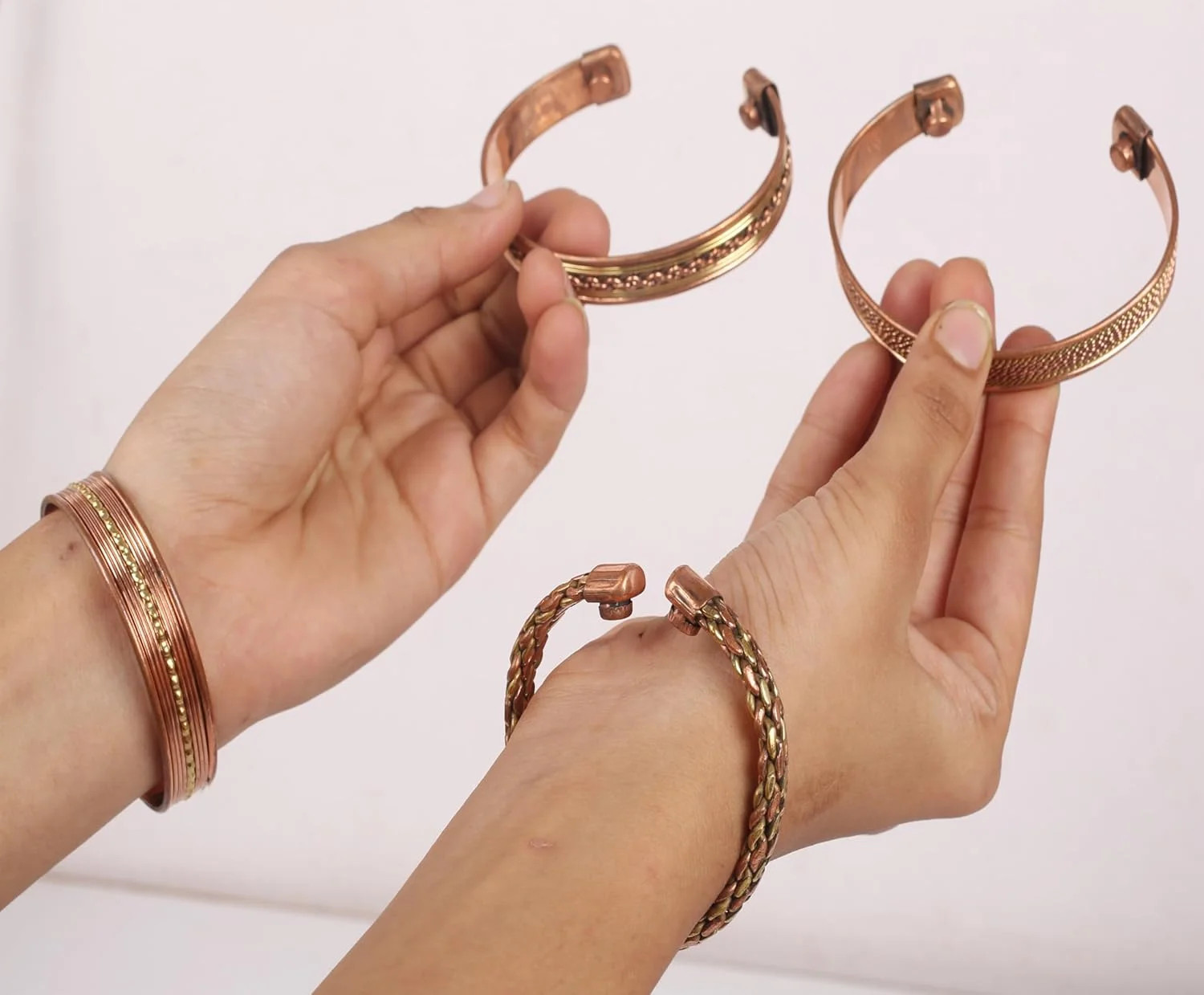 Touchstone copper bracelets | gift for men women |adjustable 100% pure solid rea