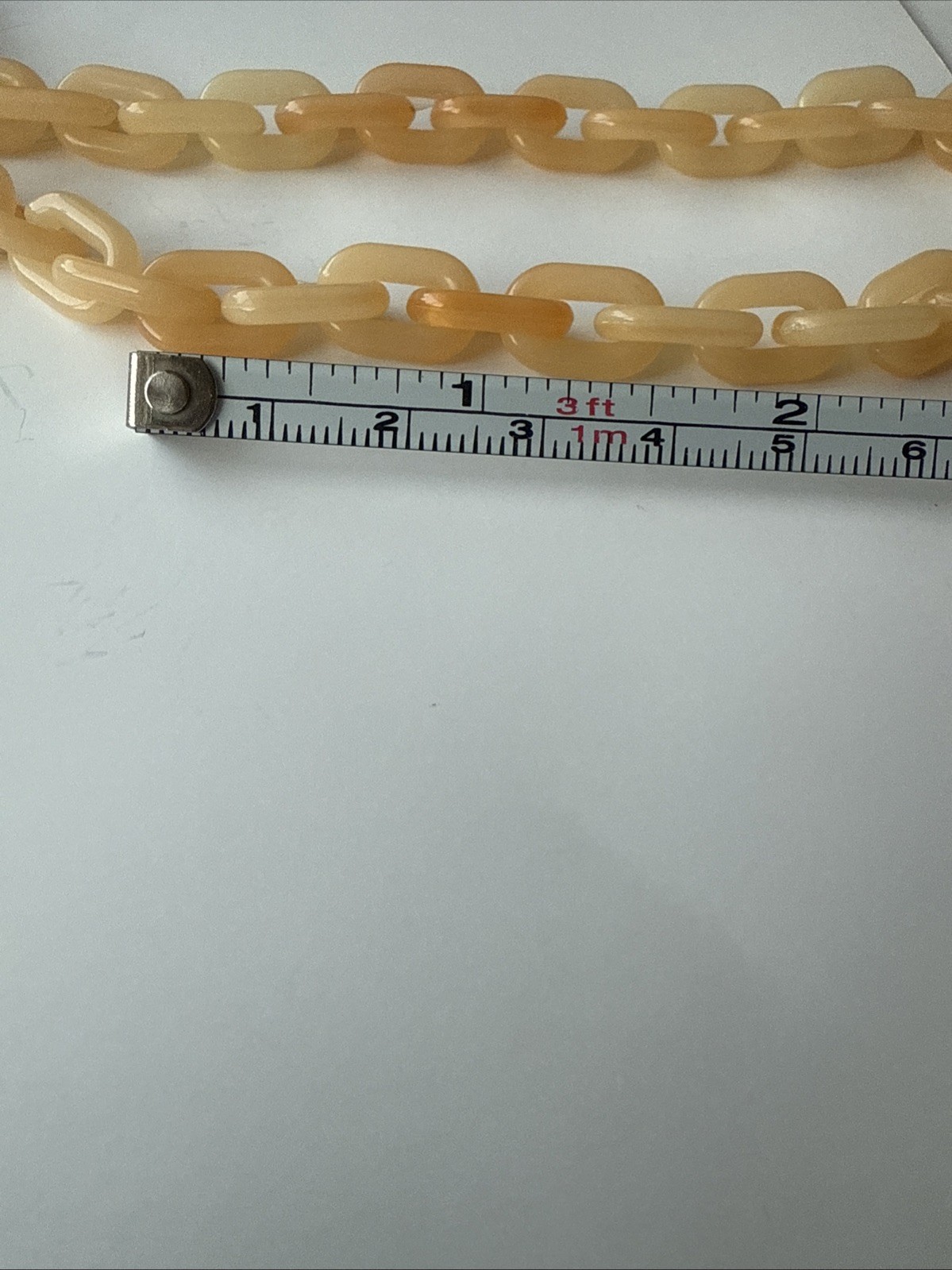 Yellow Acrylic Chunky Chain Link Acrylic Resin Necklace / Eyeglass Chain 30″