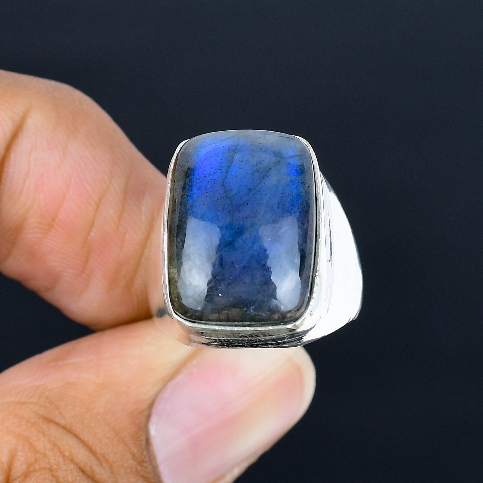 Labradorite Gemstone Ethnic Handmade Man’s Ring Jewelry Gift For Her LG-1124