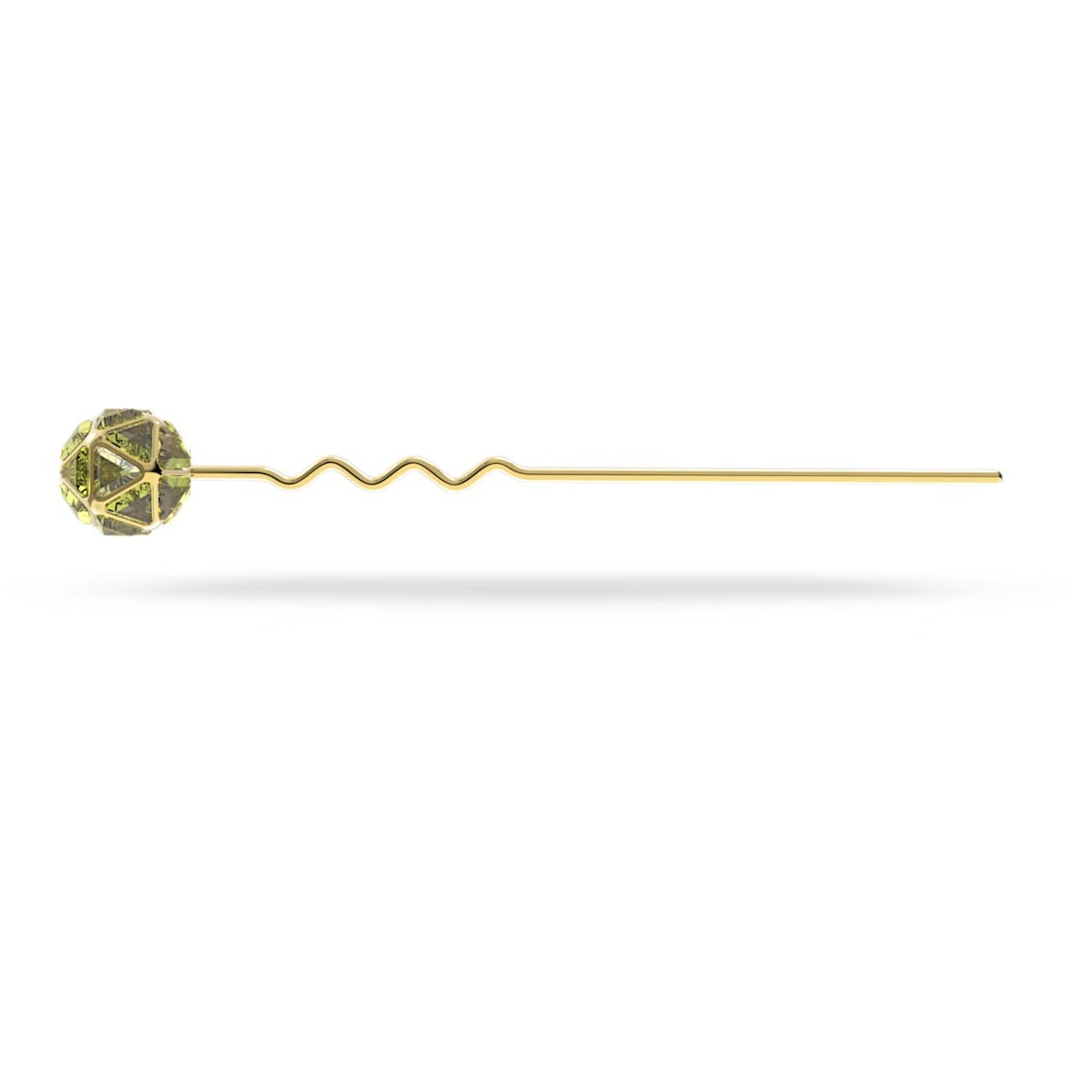 Swarovski Hair pin Green, Gold-tone plated Hair Accessories