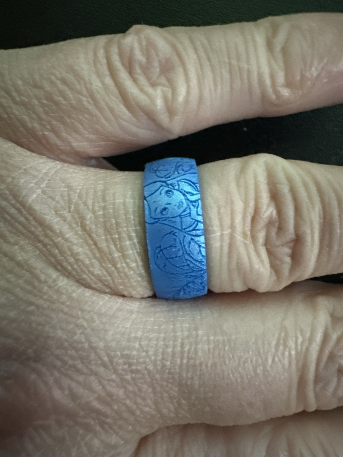 Disney Enso Silicone Ring Blue Alice In Wonderland Size 6