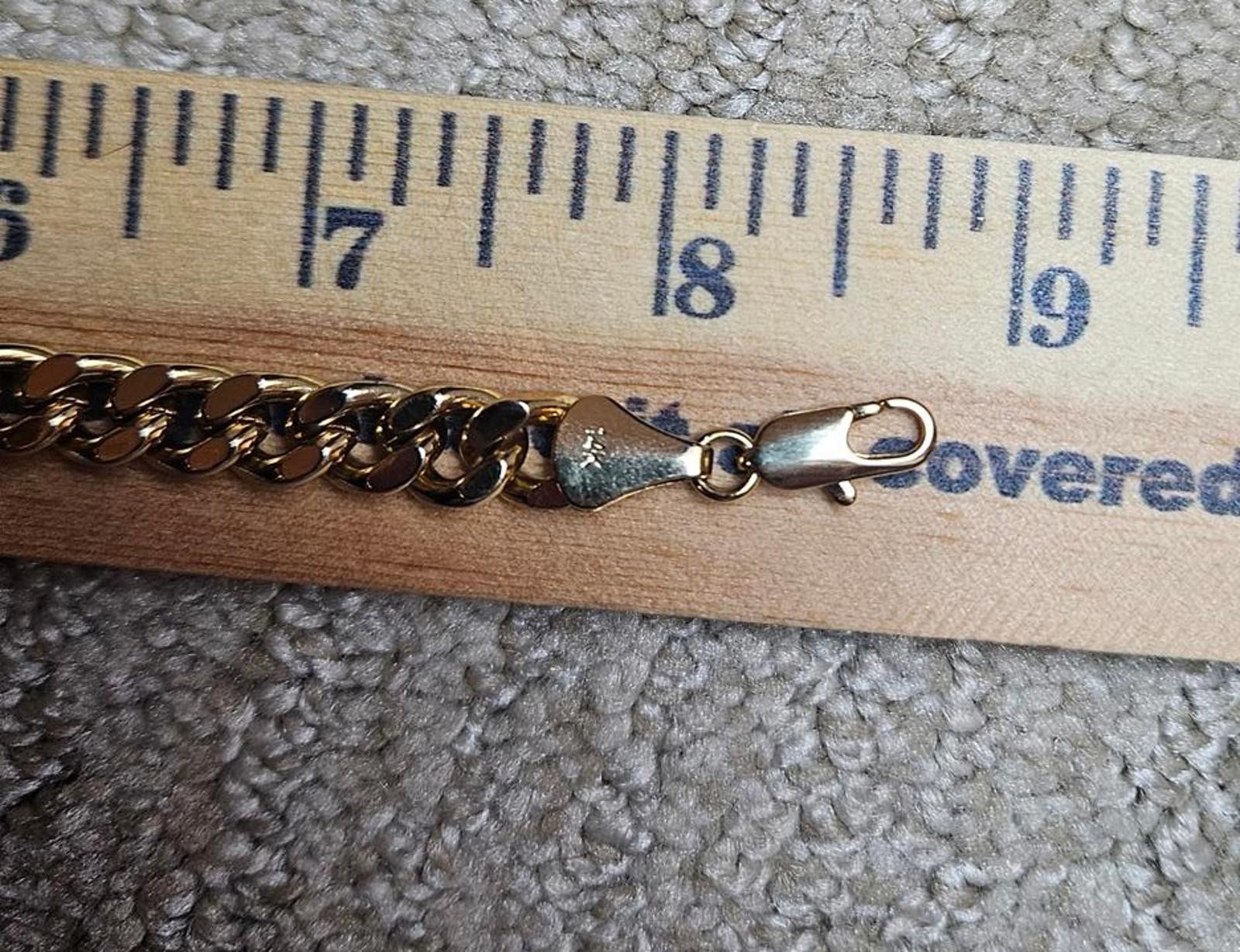 8.5in 14k Gold Plated 7.8mm Miami Cuban Bracelet