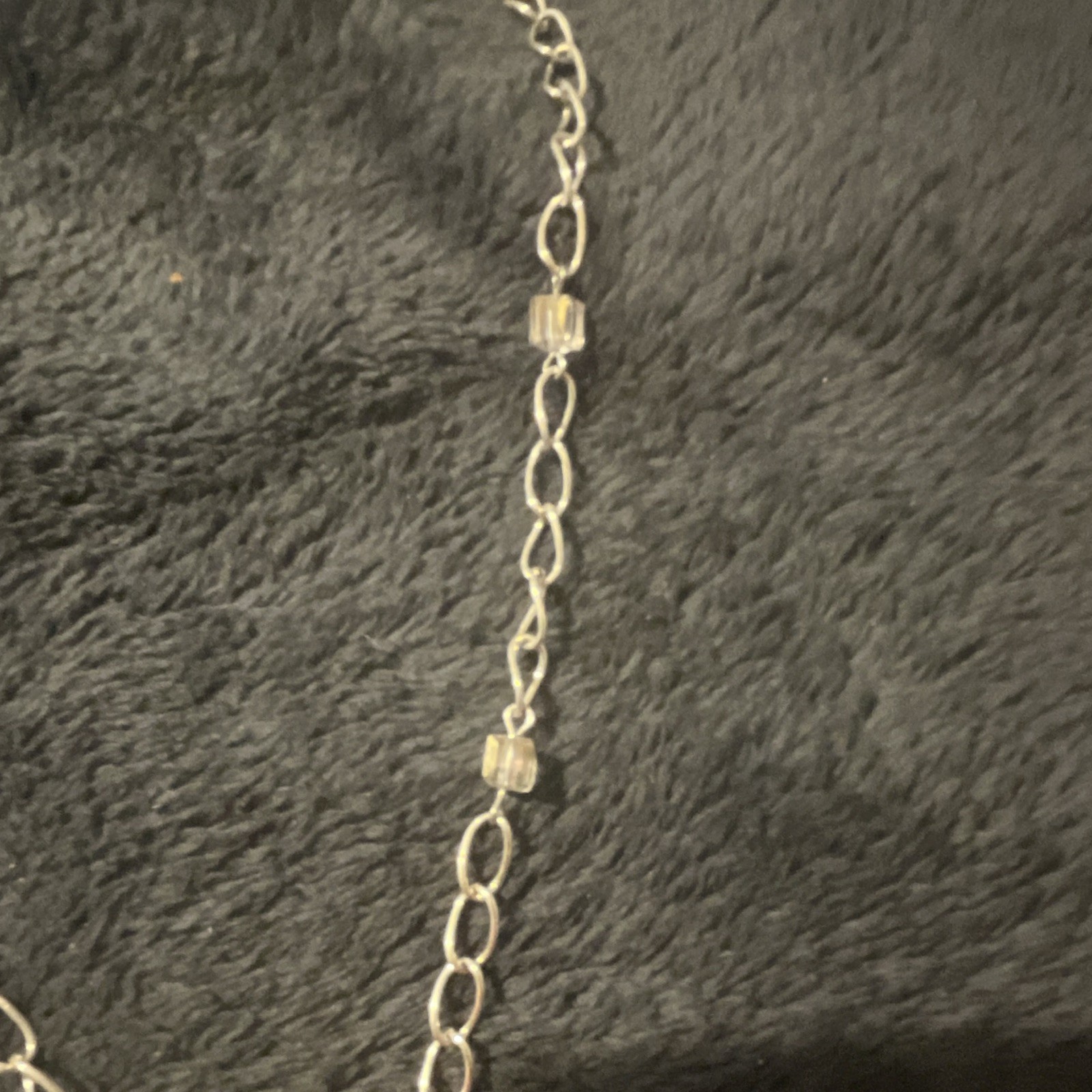 Silver Tone Cable Chain Necklace Angel Wing Charm Pendant “Imagine” “Dream” Tags