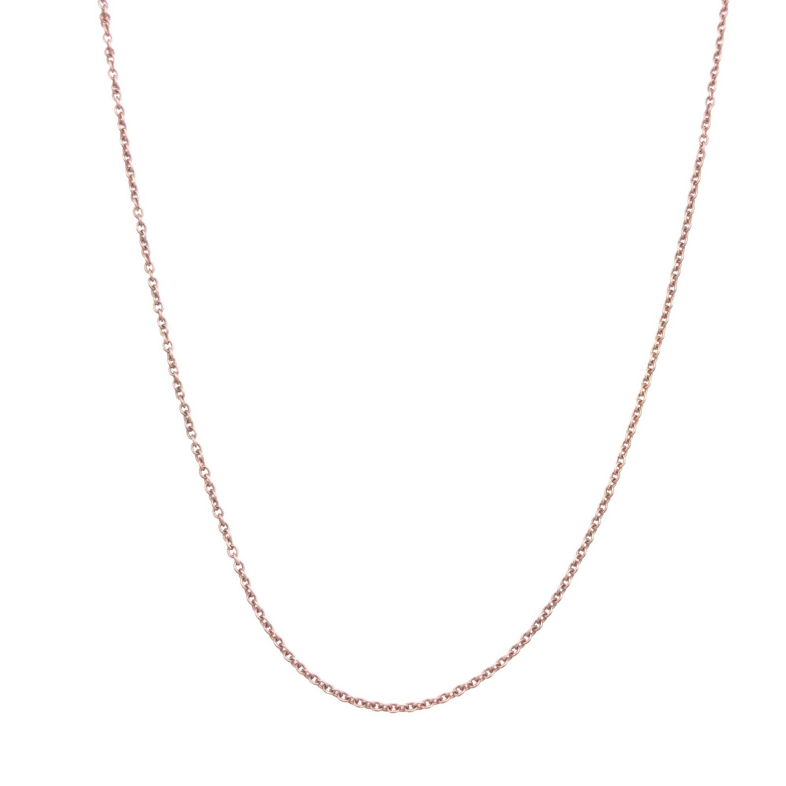 Dainty Oxidized Antiqued Copper Plated Cable Necklace Chain Lobster Clasp, 2.0×1