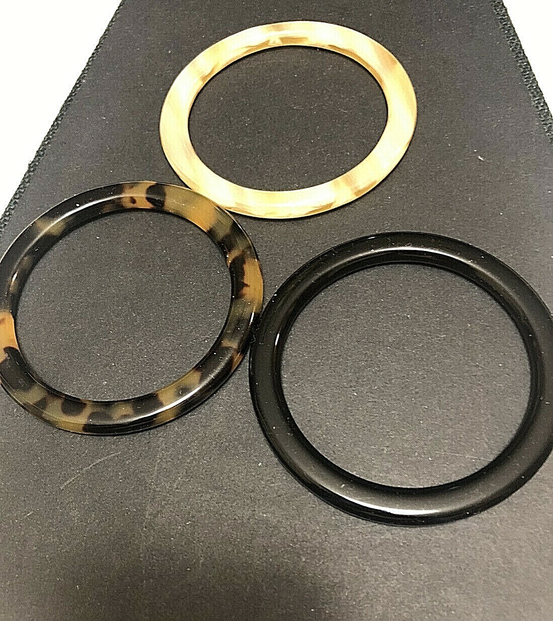 17″ False Horn & Tortoise Shell Necklace and Set of Three Bracelets