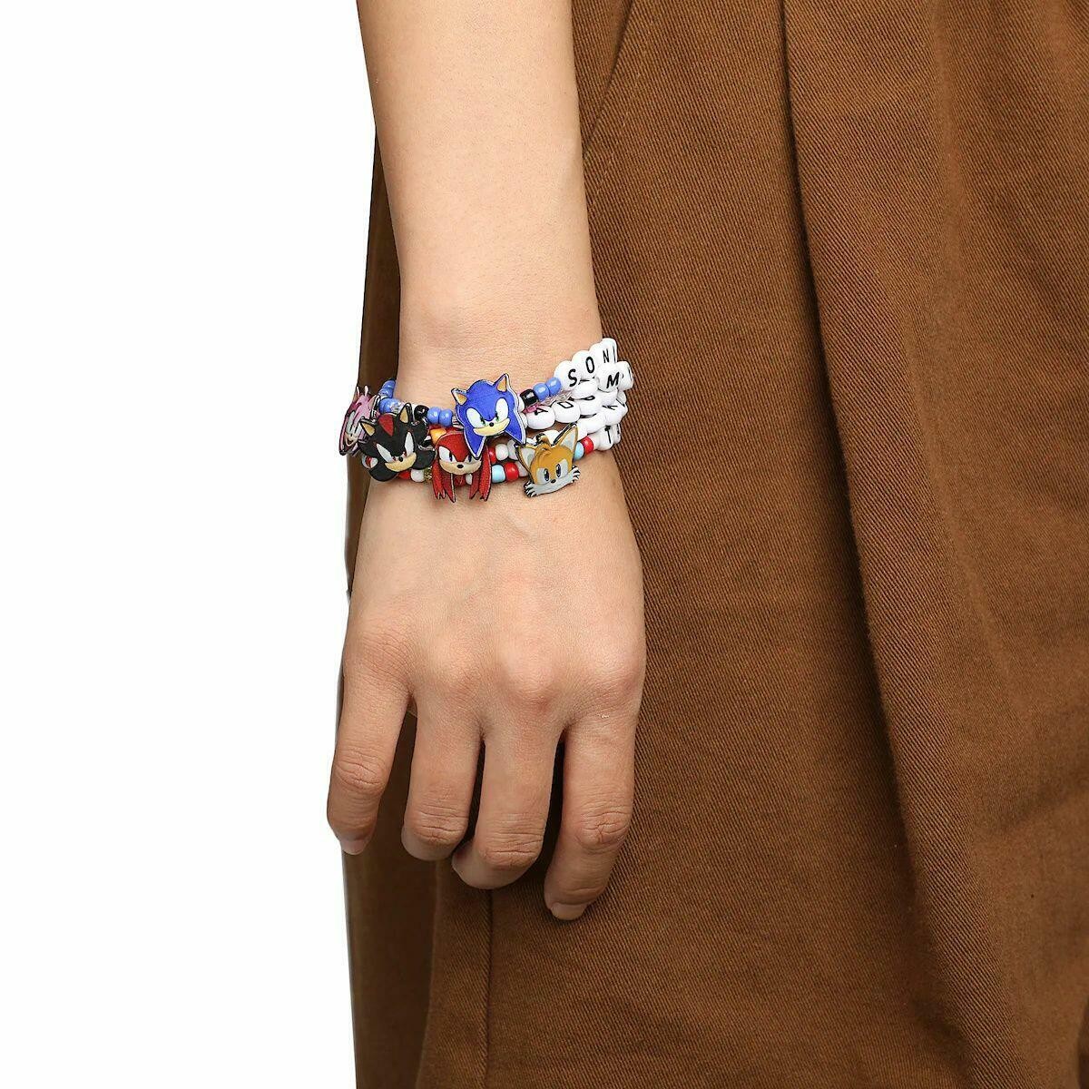 Sonic The Hedgehog Characters Stretchy Beaded Bracelet Set