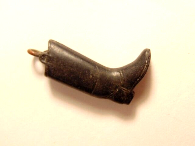vintage solid molded boot charm or pendant: approx. 1 3/4 inches long